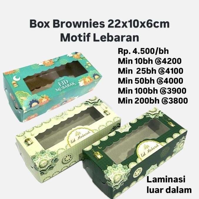 

Box Brownies 22x10x6cm Jendela Motif LEBARAN Laminasi Luar Dalam murah