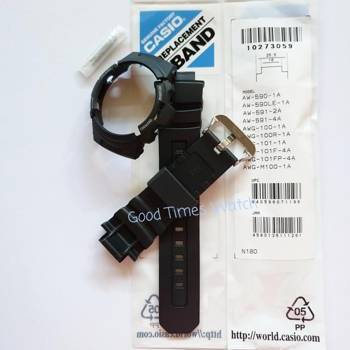 PAKET BEZEL STRAP G-SHOCK AW-590 AW-591 AWG-100 AWG-101 Casio Original murah