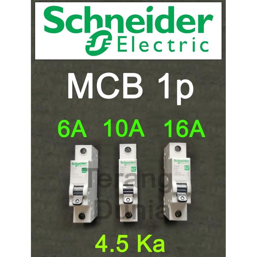 ORIGINAL MCB Schneider 6A MCB Schneider 10A MCB Schneider 16A MCB 1p Schneider