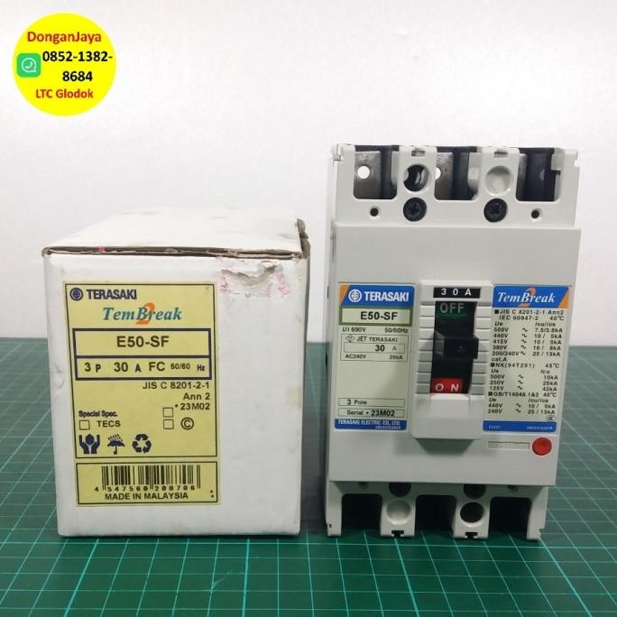 Terasaki Nfb Mccb E50-Sf 3P 30A Ac240V 25Ka 380V 16Ka New Stok
