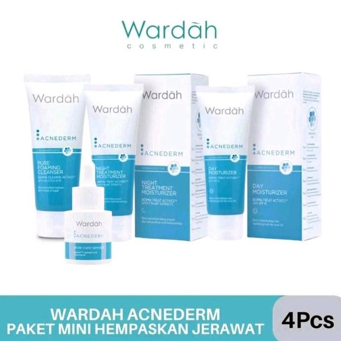 Murah Wardah Acnederm Series Paket Lengkap Pembersih Jerawat Masker Jerawat Acne Spot Dot Perawatan 