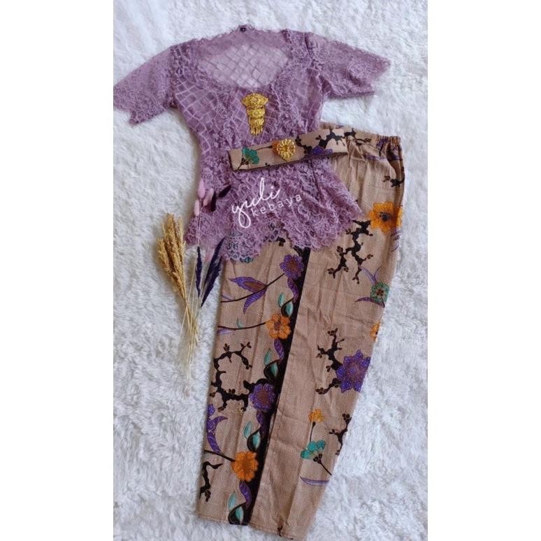 ''Terlaris" Set Kebaya Bali Jadi Murah Semi Italy Lilac | Kebaya Modern