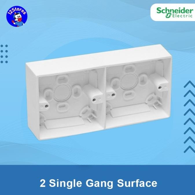 Promo Schneider Outbowdus 2 Gang Saklar Stop Kontak - E238_2 COD