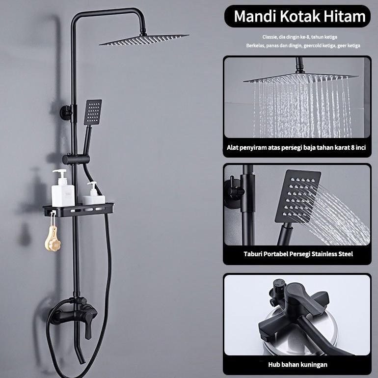 Shower Set Kamar Mandi Rain Shower/Shower Kamar Mandi Satu Set/Set Shower Air Panas Dingin