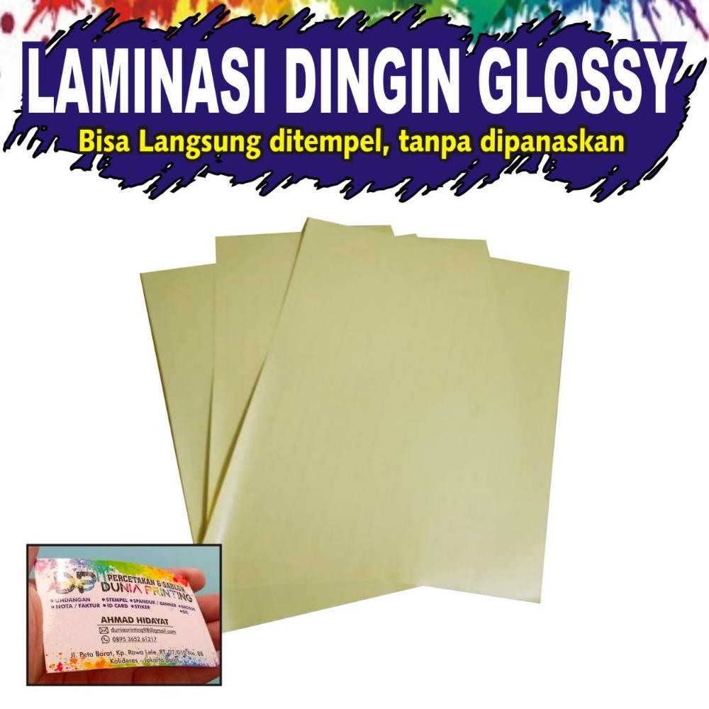 

Bisa Cod Plastik Laminating Dingin A4+ / A4 20 Lembar Glossy & Doff