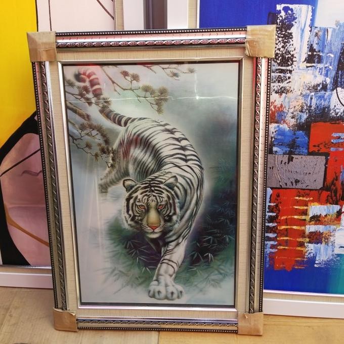 HOT PROMO bingkai macan 3D UK 50x70cm