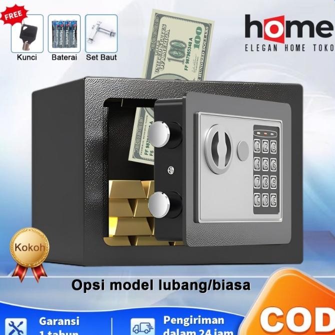 Brankas Mini Brankas Uang Brankas Besi Brankas Tahan Api kualitas terbaik password kode led elektrik