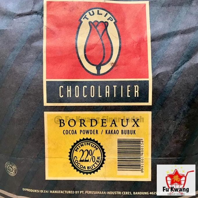 

BARU TULIP BORDEAUX PURE COCOA POWDER COKELAT COKLAT BUBUK