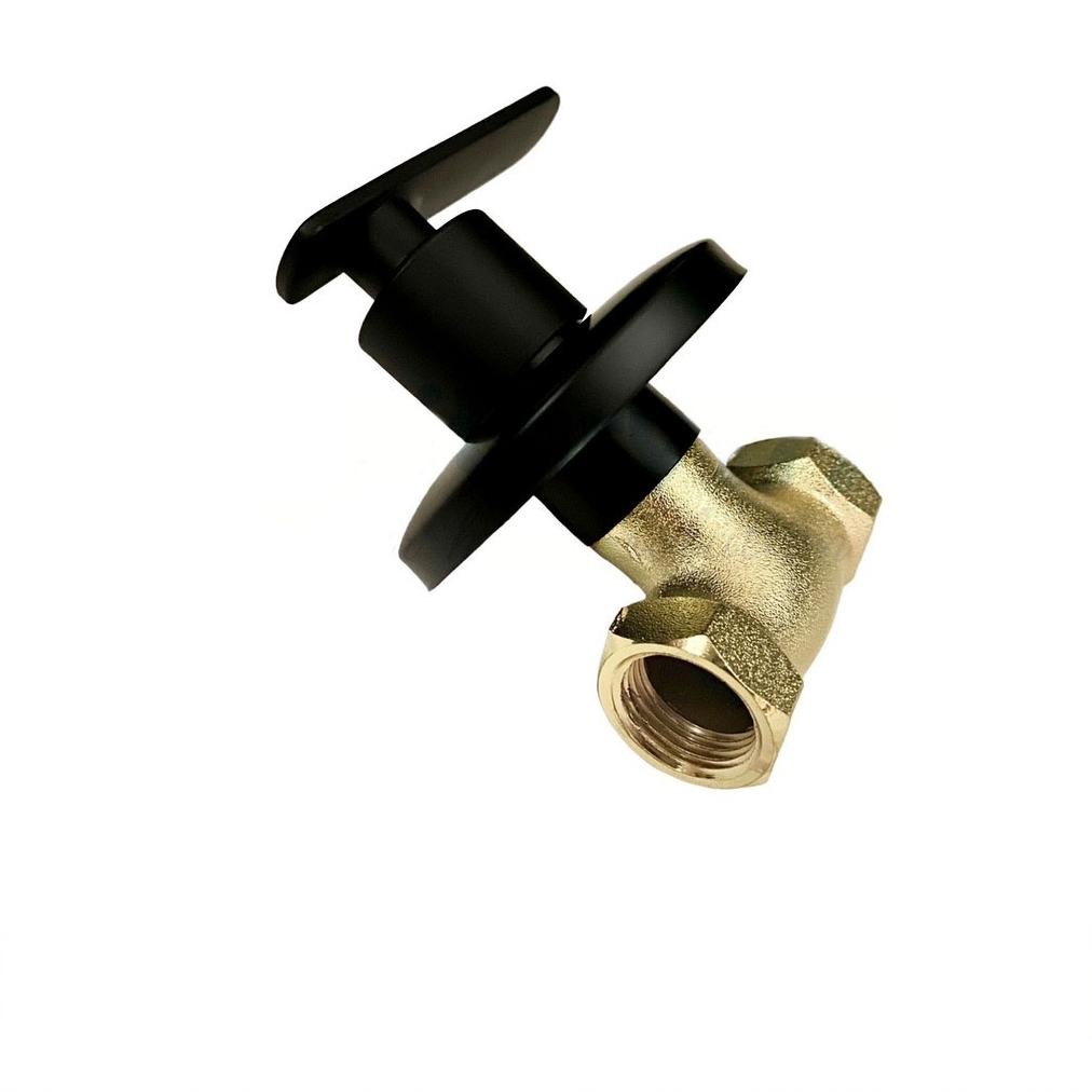 Stop Kran Kepala Engkol Kran Shower Wall Shower Kran Tanam Hitam