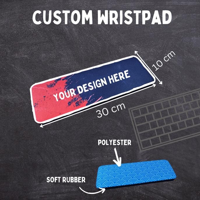 Custom Gaming Wrist Rest / Wrist Pad / Wristrest / Wristpad Terbaru