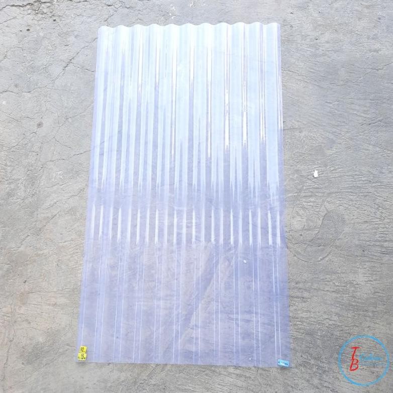 Atap Fiber Gelombang Transparan 1,5m TEBAL Kanolite