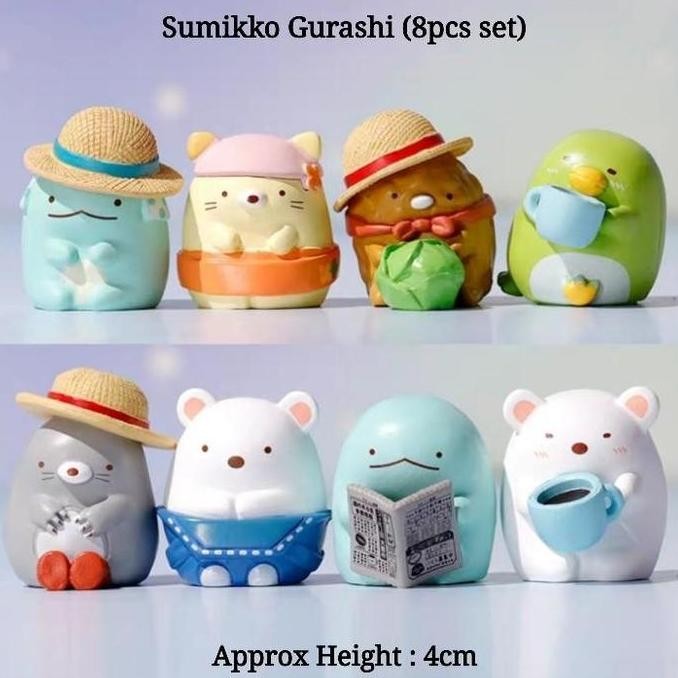 Figure Sumikko Gurashi set 8 pcs [gembira dendang] mainan