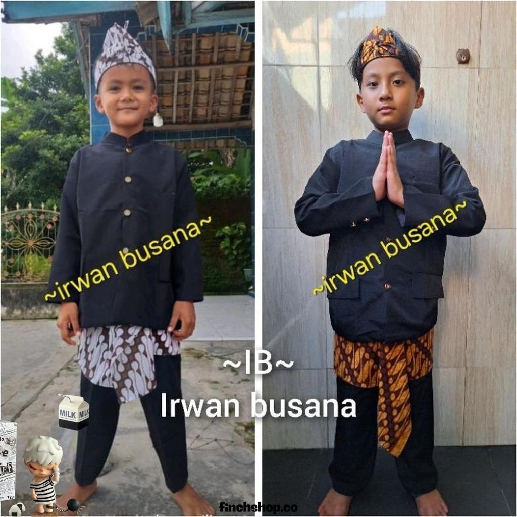 Baju Adat Sunda Stelan Basofi Sunda Stelan Beskap Stelan Pangsi Adat Sunda Laki Laki Murah