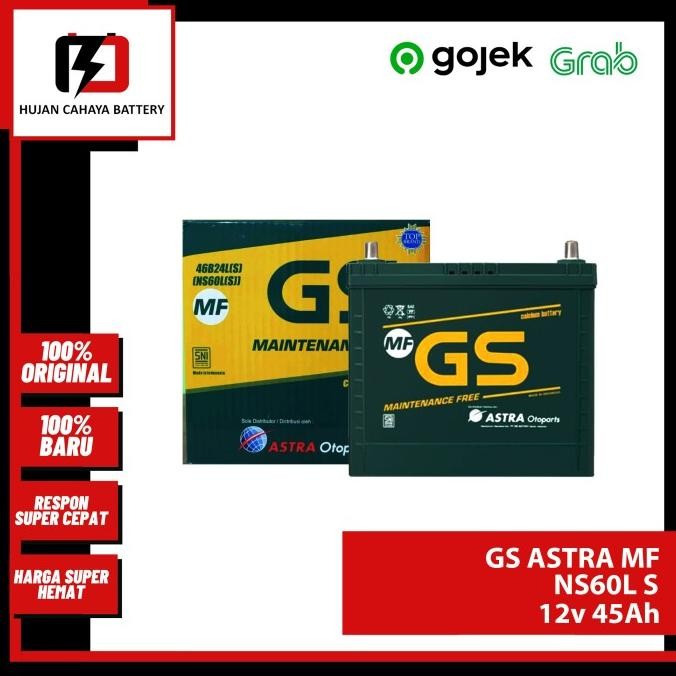Aki Mobil Gs-A Mf Ns60Ls/Ns-60-L(S)/Ns 60Ls -Aki Toyota Yaris Series Otomotif