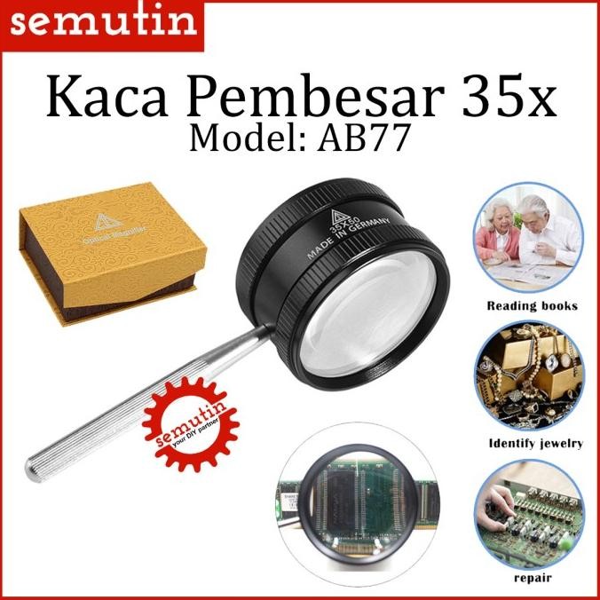 

Sale! Kaca Pembesar 35x AB77 / Lup Lensa Magnifier Handheld / Membaca