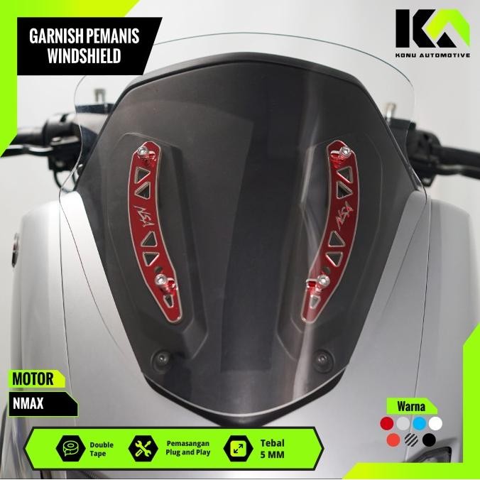 NSA GARNISH BRACKET WINDSHIELD NMAX NEW &OLD AKSESORIS YAMAHA NMAX NSA PERFORMANCE - CARBON TERMURAH