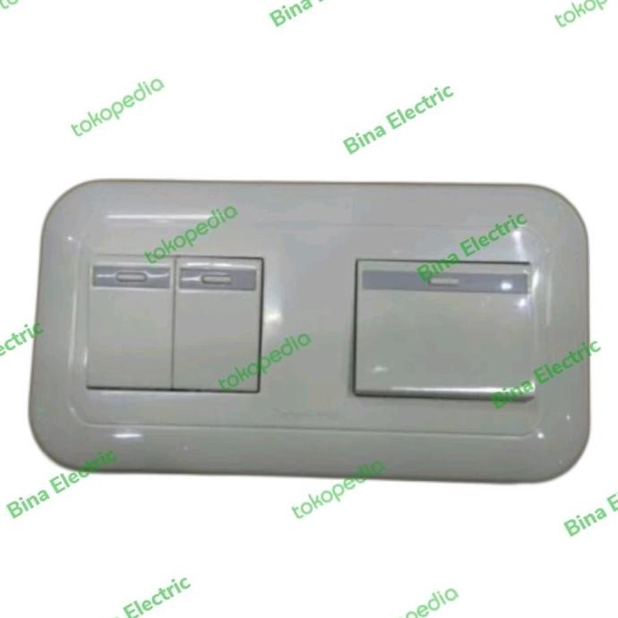 Promo Saklar Seri + Engkel Panasonic 2 Gang / Saklar Triple Panasonic 2Gang COD