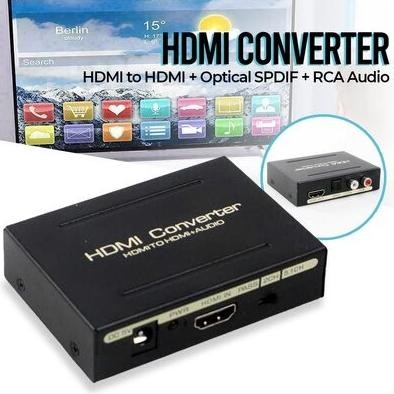 Audio Splitter HDMI to HDMI + Optical SPDIF + RCA Extractor Converter