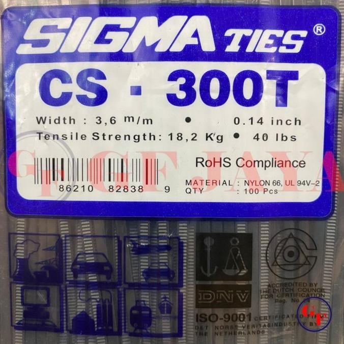 

ready Kabel Ties / Tis Sigma CS 300 T / 30cm / 30 cm Hitam / Putih CS300T murah