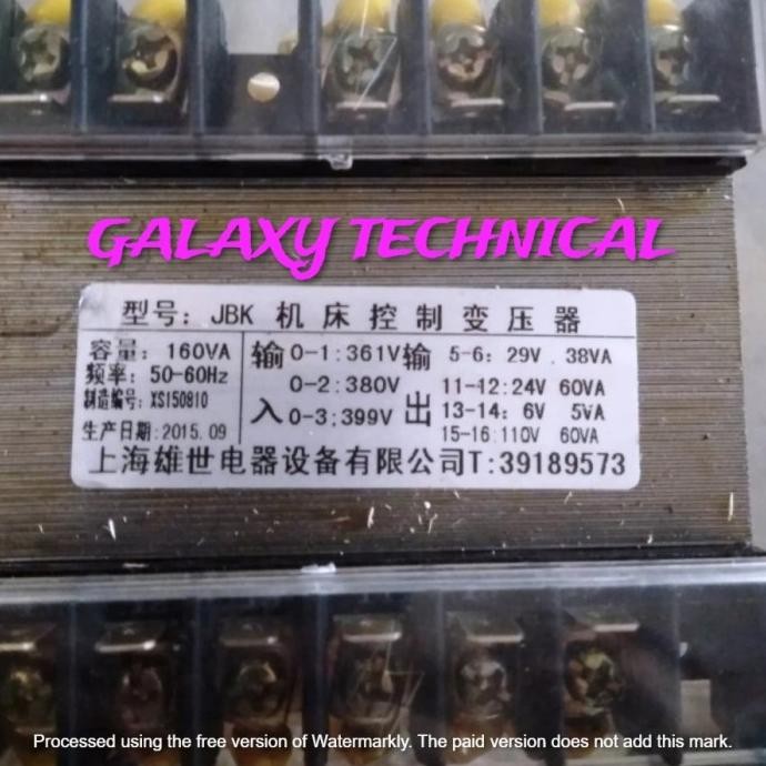 Trafo JBK 3 Transformer JBK3-160 For Mesin Bubut L5 / L5A / CY 6266B murah