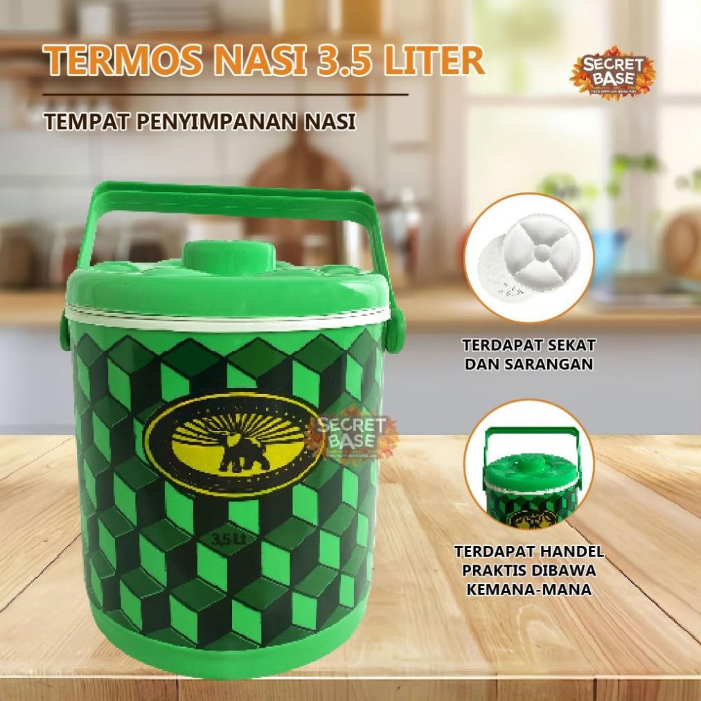 Big Sale Termos Nasi 3,5 Liter - Termos Es Batu Tahan Lama / Rice Bucket / Tempat Nasi 3,5L