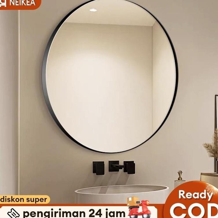 Cermin Dinding Cermin Aesthetic Cermin Gantung 60CM Cermin Bulat Cermin Tempel Dinding Cermin Kamar 
