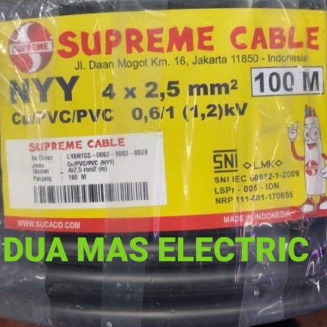 Kabel Nyy 4X2,5 4X2.5 Supreme 100Meter Nyy 4X2,5Mm 4X2.5Mm Supreme New Stok