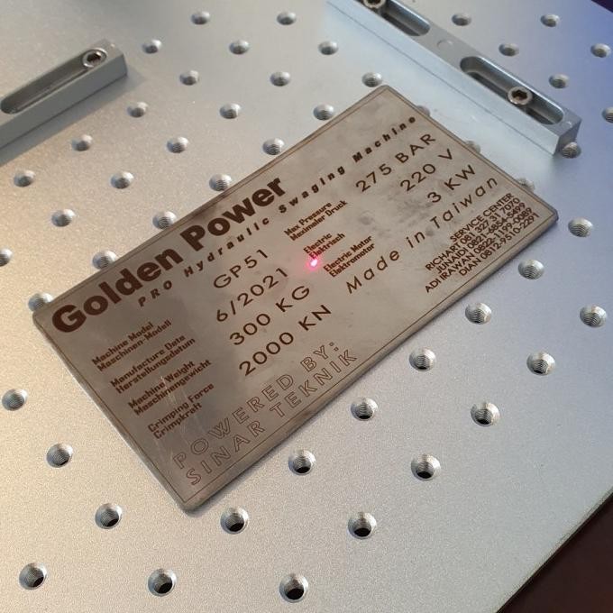 FIBER GRAVIR GRAFIR LASER 30 WATT ENGRAVING METAL PRINT LOGAM murah