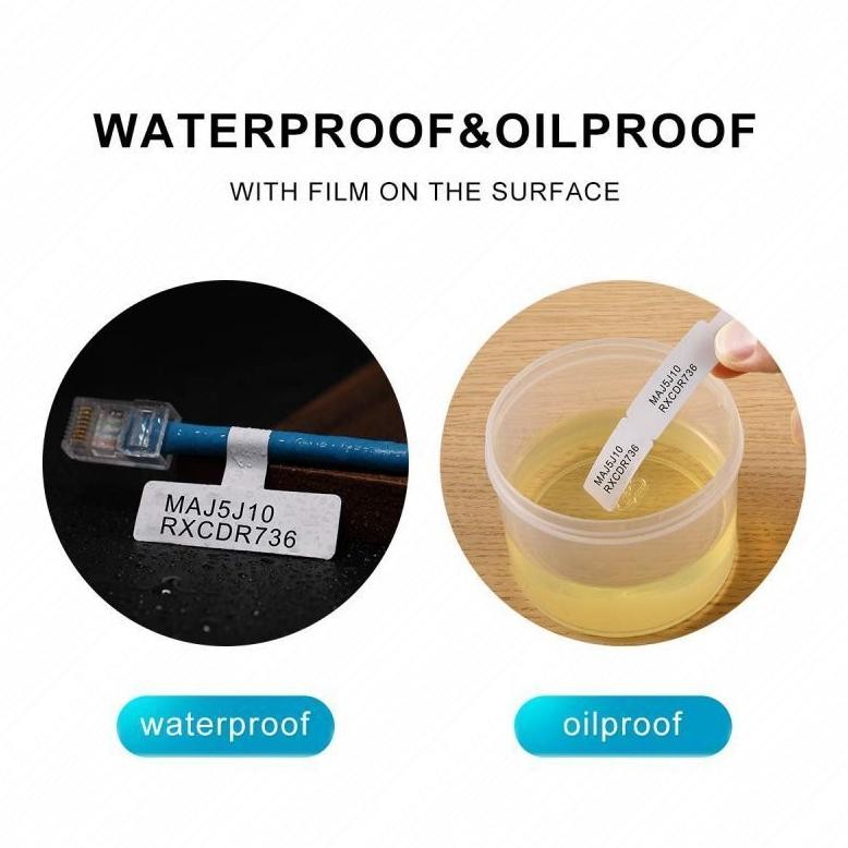 

rwet-23 65pcs Thermal Cable Label Sticker Stiker Label Kabel Untuk Niimbot D11 D110 Berkualitas