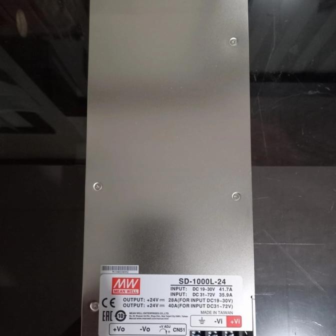 Power Supply Mean Well Sd-1000L-24 Input: 19-30Vdc 41,7A Output: 24Vdc New Stok