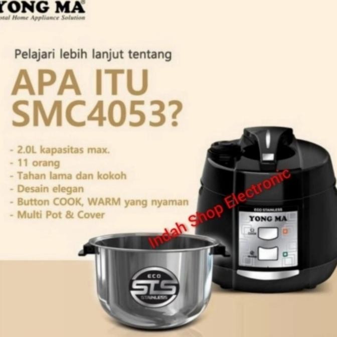 Murah Magic Com Yong Ma Smc - 4053 Panci Stainless Steel