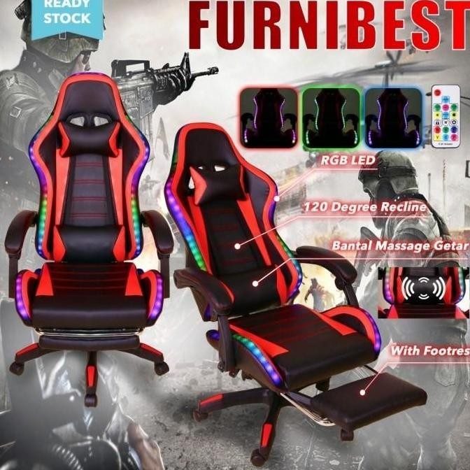 Kursi Gaming Gaming Chair With RGB LED