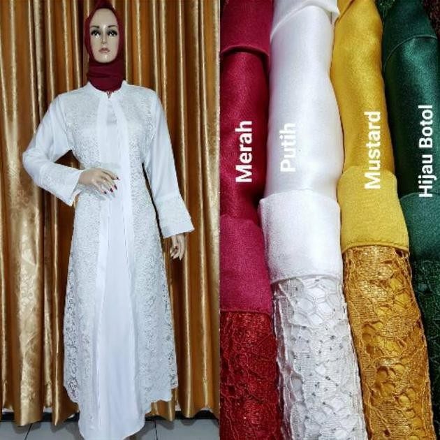 fn-56 Gamis Rompi Brukat Cantik BR01 Ukuran M Sampai Jumbo Part 2 Terlaris