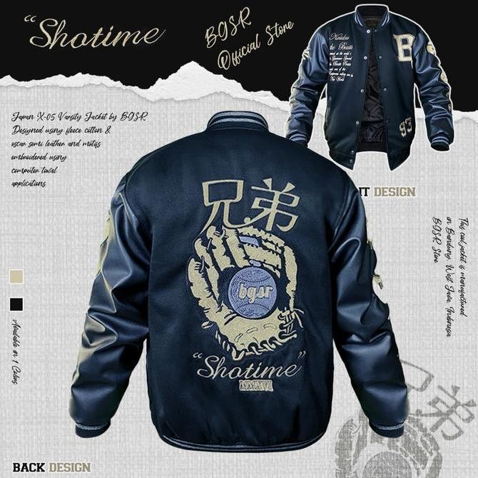 Jaket Baseball Varsity Jacket Kulit Touring Sunmori Motor Japan X-05 - Varsity.Japan.X05 Baju Fleece