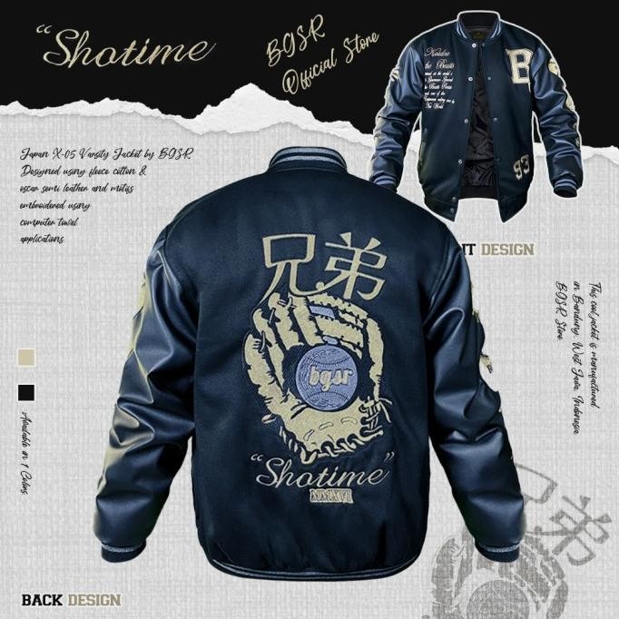 Jaket Baseball Varsity Jacket Kulit Touring Sunmori Motor Japan X-05 (Best Quality)