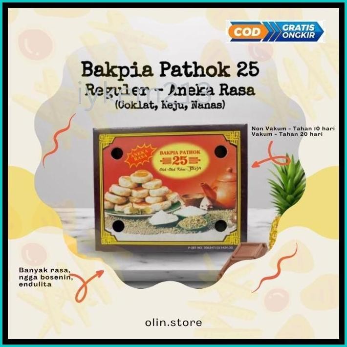 

BAKPIA PATHOK 25 - REGULER ANEKA RASA (COKLAT, KEJU, NANAS) - BAKPIA LEGENDARIS DI JOGJA