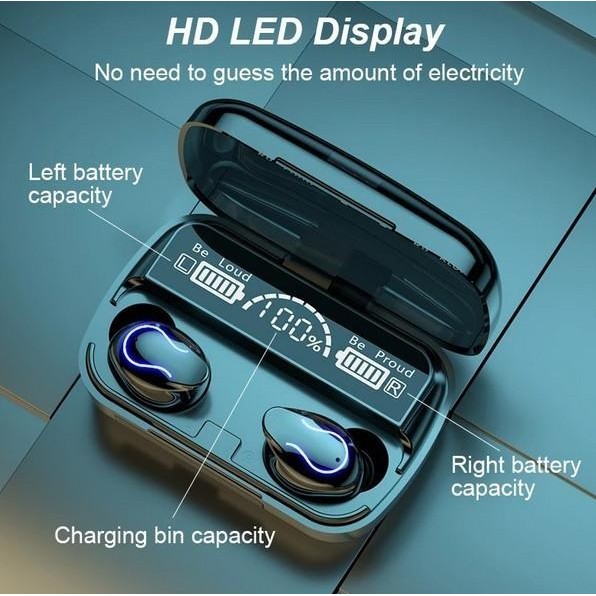 Grosir Iphone 12 Mini Headset Led Fingerprint Wireless Earphone Bluetooth Tws