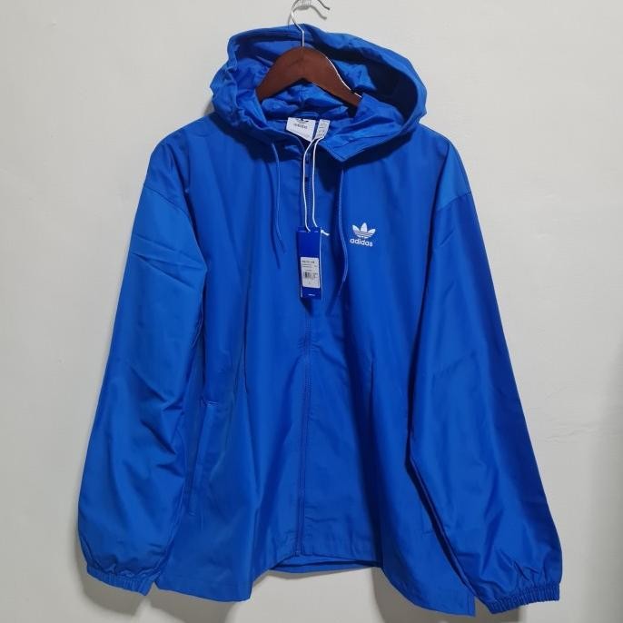 Jaket ADIDAS Adicolor Trefoil WB Windbreaker Blue IR9851 Original 100% BNWT