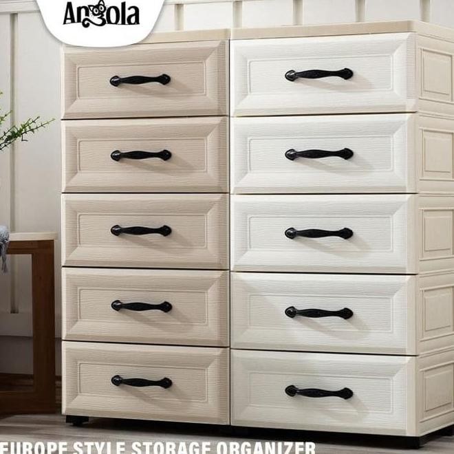 Angola Lemari Plastik C04 Laci/Drawer Cabinet Susun Penyimpanan Eropa