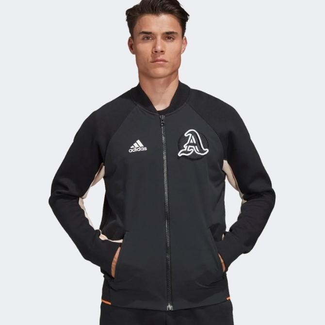 Jaket Adidas VRCT JACKET Bomber Black Real Gold EA0372 ORIGINAL