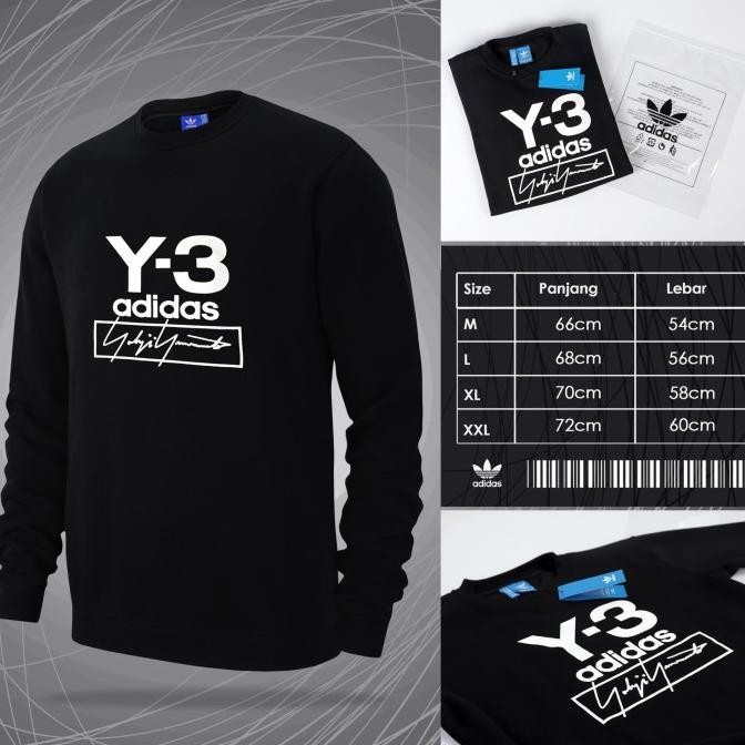 SWEATSHIRT ADIDAS Y-3 YOHJI YAMAMOTO | JUMPER DISKON | JAKET ORIGINAL