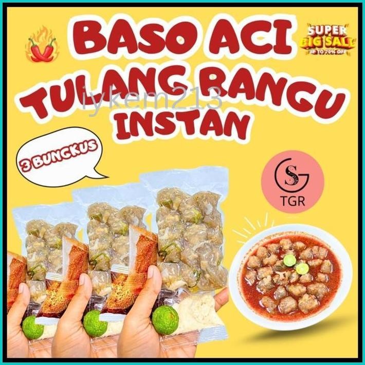 

PAKET BUNDLING 3 BUNGKUS BASO ACI TULANG RANGU INSTAN BUMBU LENGKAP