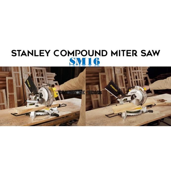 Mesin Gergaji Compound Miter Saw 10" Stanley SM16 SM 16 murah