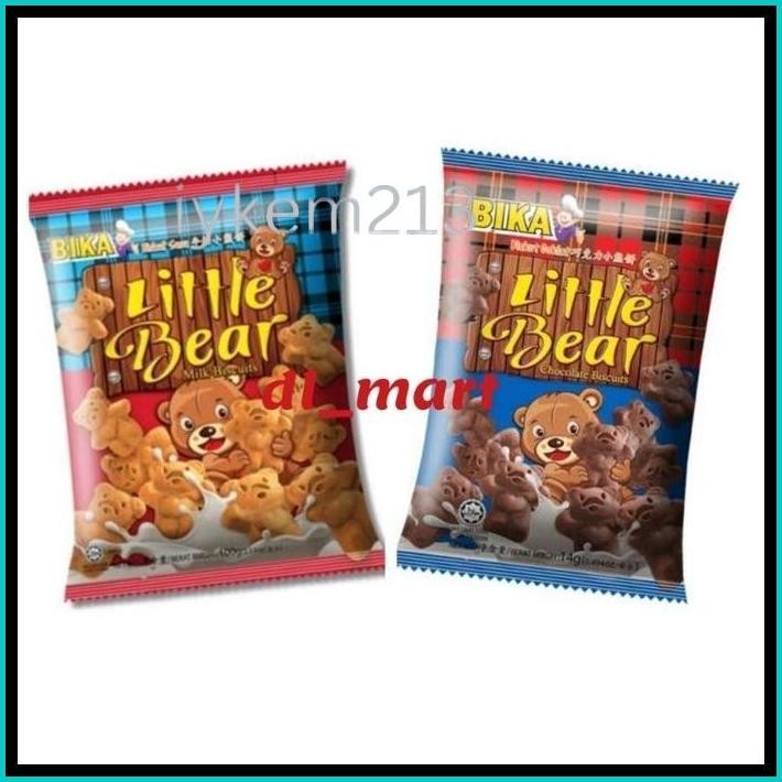 

BIKA LITTLE BEAR 100G BISCUIT COKLAT BENTUK PANDA BIKA LITTLE BEAR MILK BISCUIT