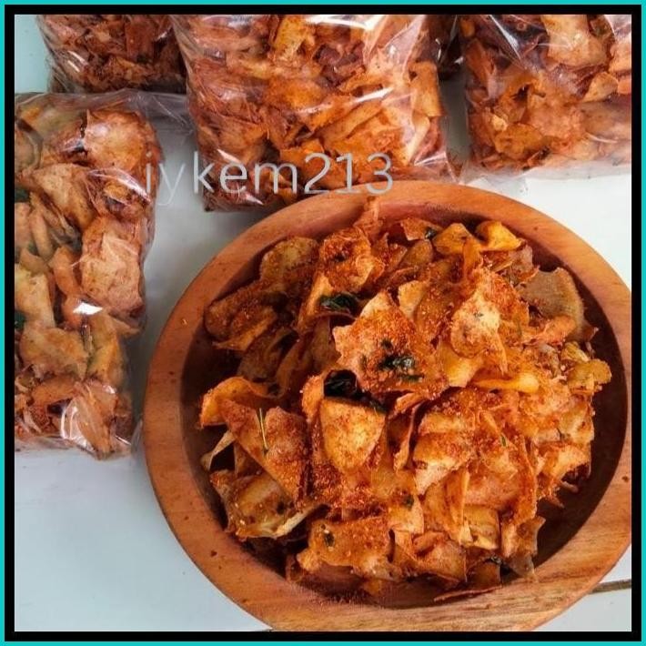 

SNACK KILOAN KRIPSET DAUN JERUK 250 GRAM KERIPIK SINGKONG PEDAS MAKANAN RINGAN CEMILAN CAMILAN JAJANAN KILOAN