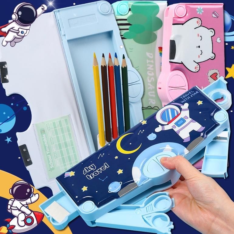 

KOTAK PENSIL MULTIFUNGSI MOTIF UNICORN / DINOSAURUS / ASTRONOT UNTUK ANAK LENGKAP PERUNCING GUNTING ISOLASI PENGHAPUS PENGGARIS