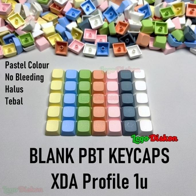 Blank Keycaps PBT XDA Profile 1u Tebal Halus No Bleeding nUg