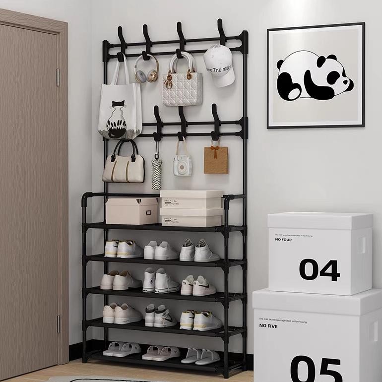 COD&READY TO SHIPRAK SANDAL RAK SEPATU RAK GANTUNGAN TAS BERDIRI RAK BAJU GANTUNG SERBAGUNA RAK SEPA