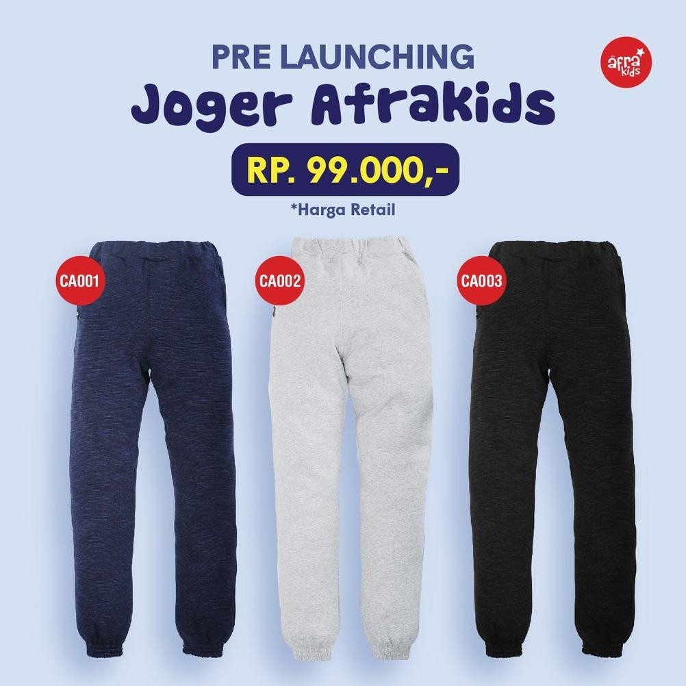 Jogger Pants Afrakids (4-12Th) Jogger Anak Ca003 Ca005 Ca006