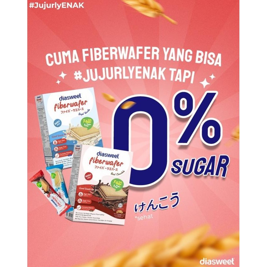 

Murah Diasweet Fiberwafer Coklat 180G - Triple Pack